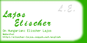 lajos elischer business card